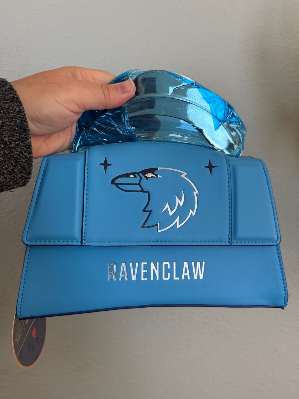Fred Segal Ravenclaw Blue Top-Handle Bag with Metallic Blue Accent